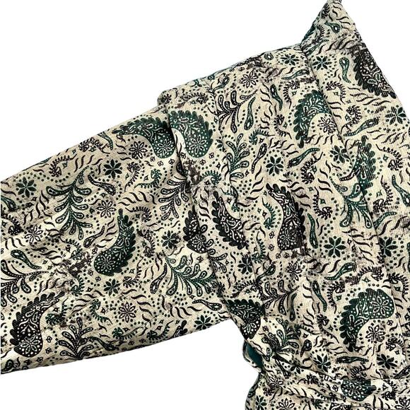 MariaCher Beige Brown Green Paisley Quilted Miranda Jacket Alicante size S NEW - Picture 11 of 15